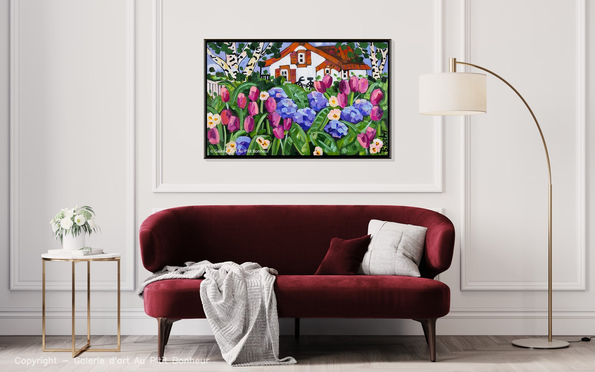 Marie-Claude Boucher | Fleurs et bouleaux